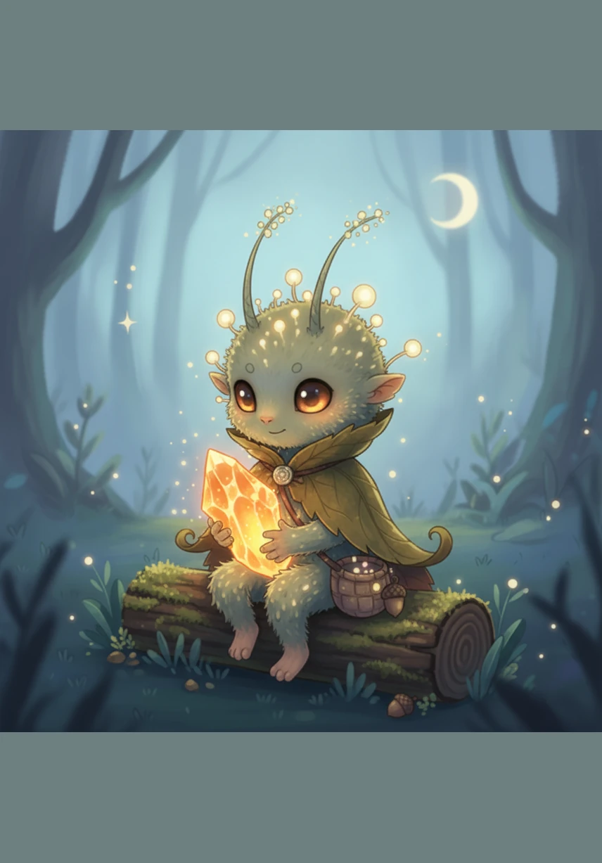 Pip carefully cradled the glowing treasure and began a journey through the morning mist. The forest was quiet and still, save for the crunch of damp leaves under Pip’s feet and the curious chirping of birds in the canopy.