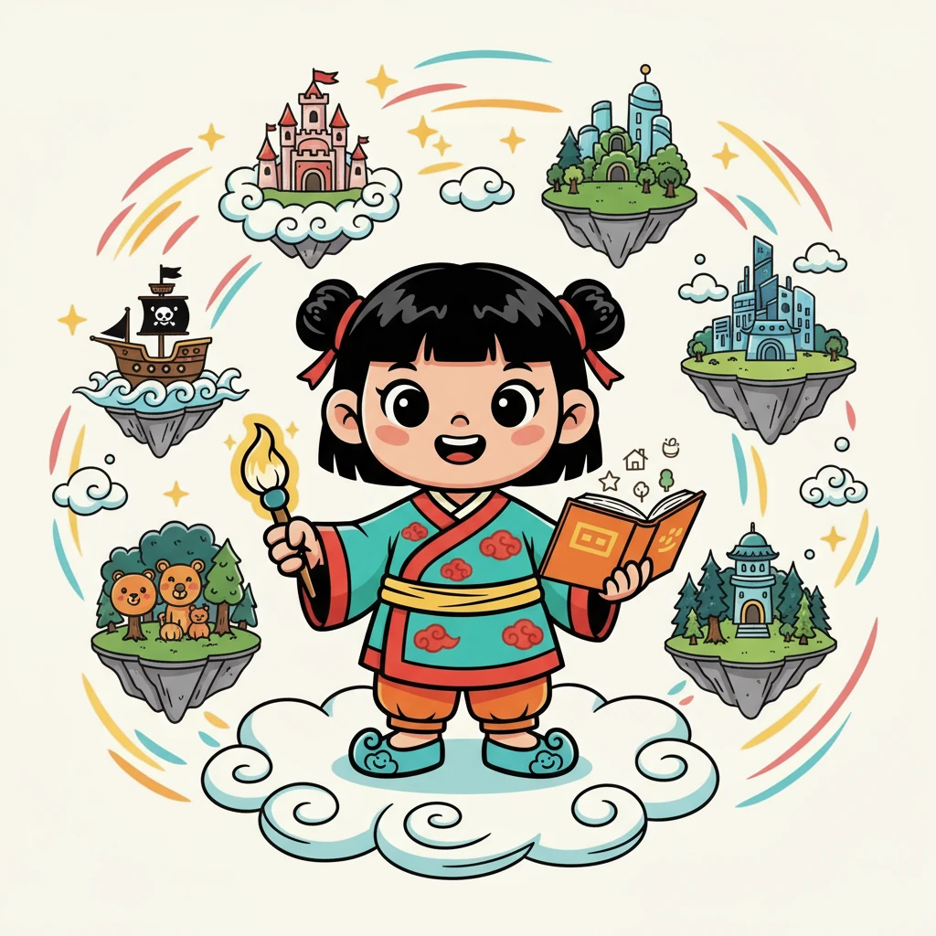 小灵开心地笑着，她知道，有了 Genstory.app，每个孩子都可以成为绘本创作家，分享自己的故事，创造属于自己的精彩世界。