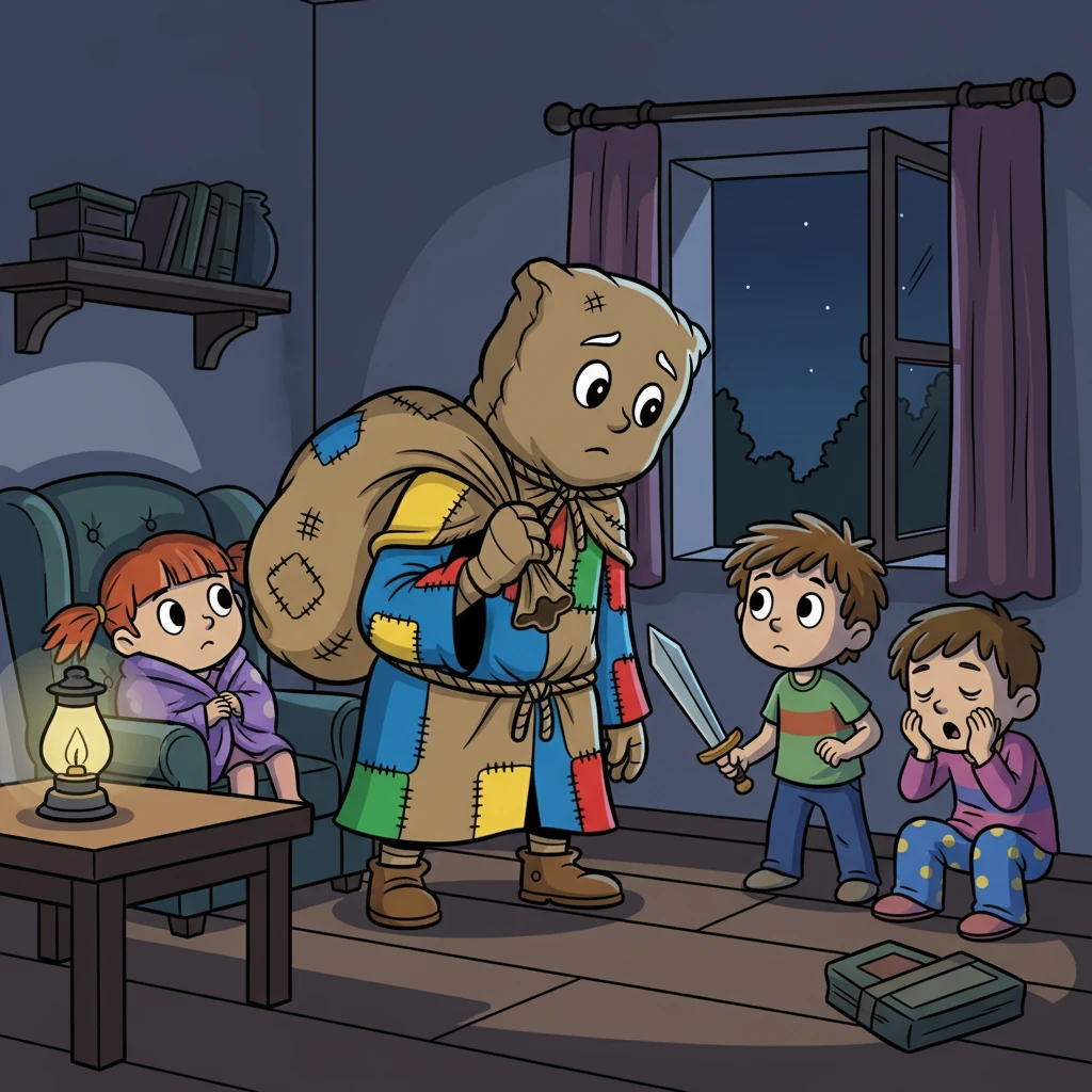 Naquela noite, João e seus amigos decidiram desafiar a lenda. Eles planejaram ficar acordados até tarde, esperando a aparição do Velho do Saco.