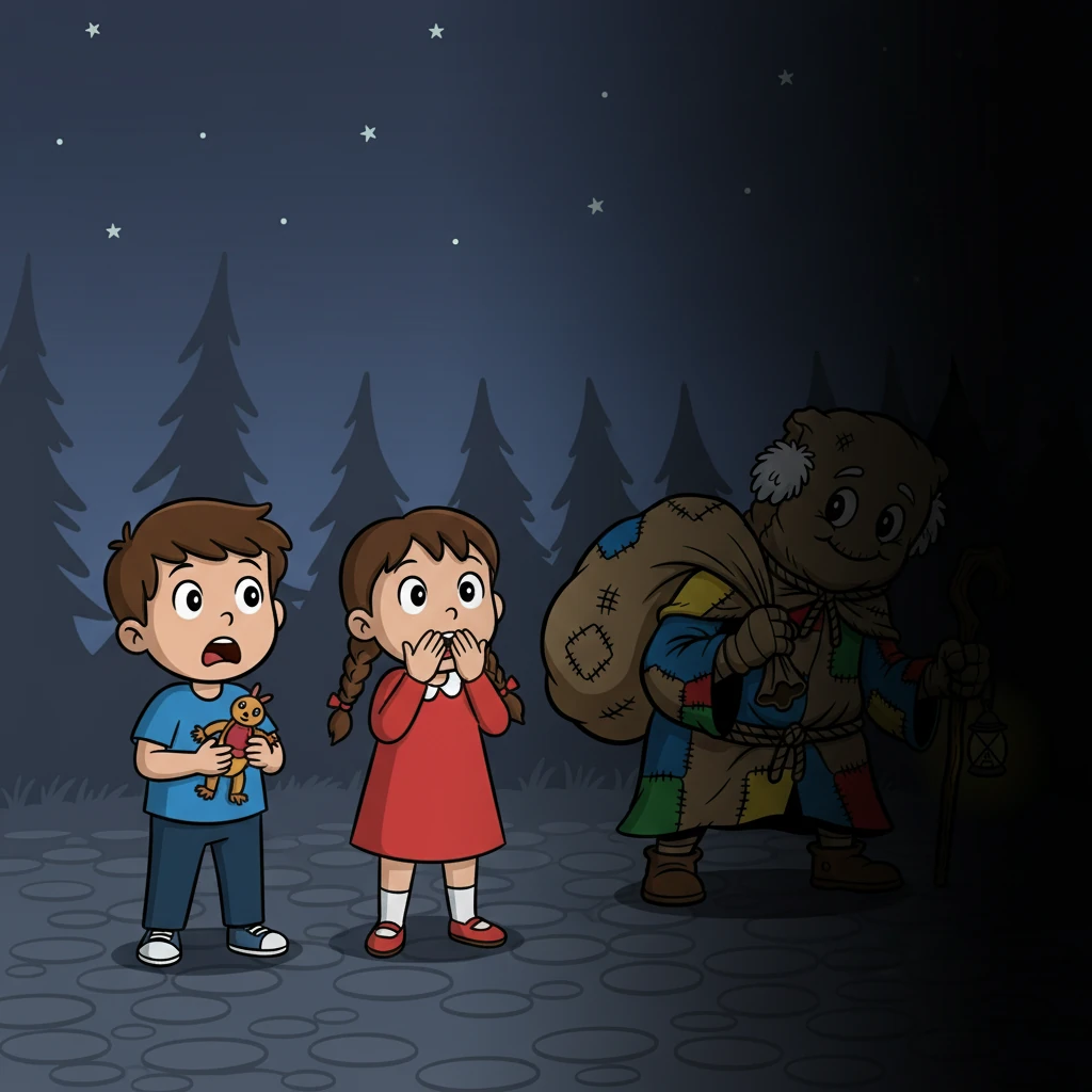 Zé Saco desapareceu na escuridão, deixando as crianças em choque. A partir daquele dia, a lenda se tornou uma lição.