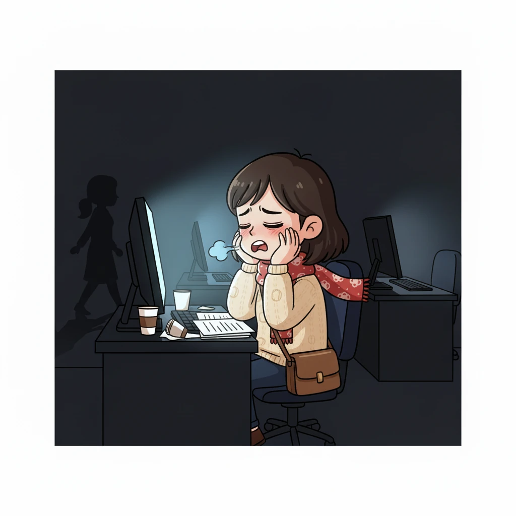 林晓看着陈姐的背影，深深地叹了口气，揉了揉发红的眼睛。她心想，难道真的要通宵熬夜了吗？