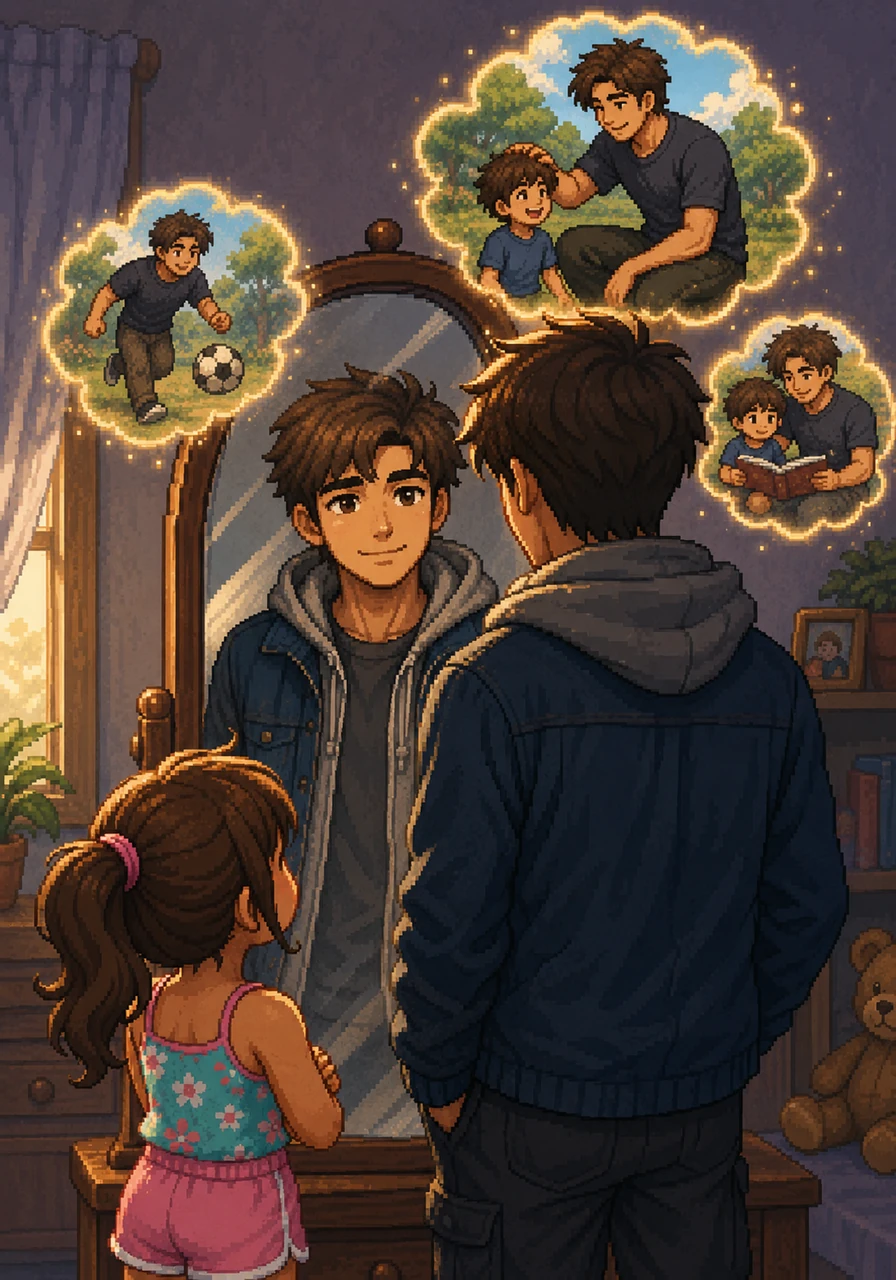 Leo looks in the mirror and sees a hint of his father’s gentle smile reflected in his own face. He realizes that the 'two days ago' he remembers was actually many years in the past. He wonders where the time went and why it decided to run so fast.
