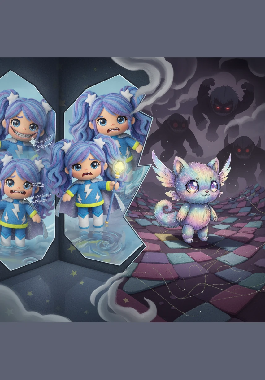 Melodie finds herself cornered by twisted, mocking reflections that whisper her deepest fears from every mirror. In a different realm, Sofia stumbles through Yolotzin’s cruel illusions, where the landscape shifts like a nightmare and nothing is as it seems.