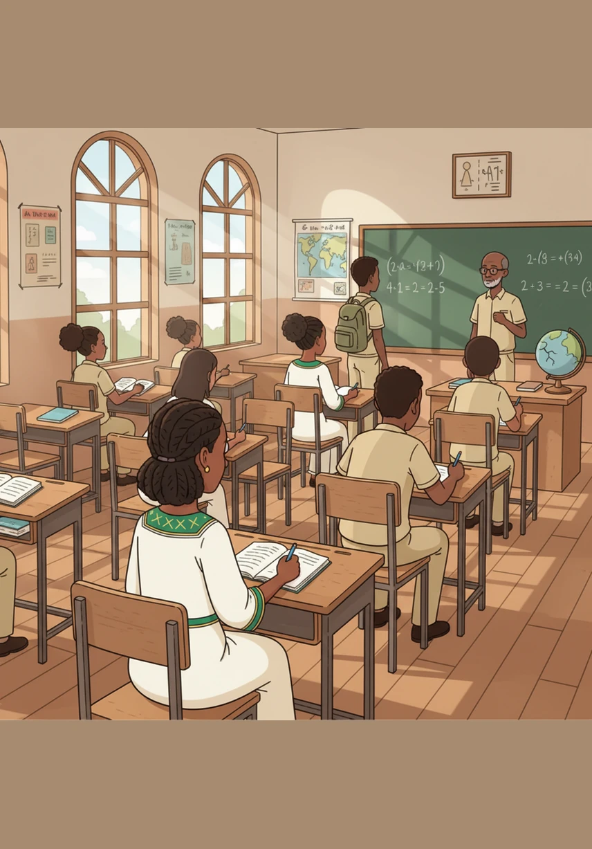 The afternoon sun filters through the dusty windows of the Grade 11 classroom in the Arada district. While the teacher’s voice drones on about history, Dawit focuses on the rhythmic creak of the ceiling fan and sketches his father’s old blue-and-white Lada taxi in the margins of his notebook.