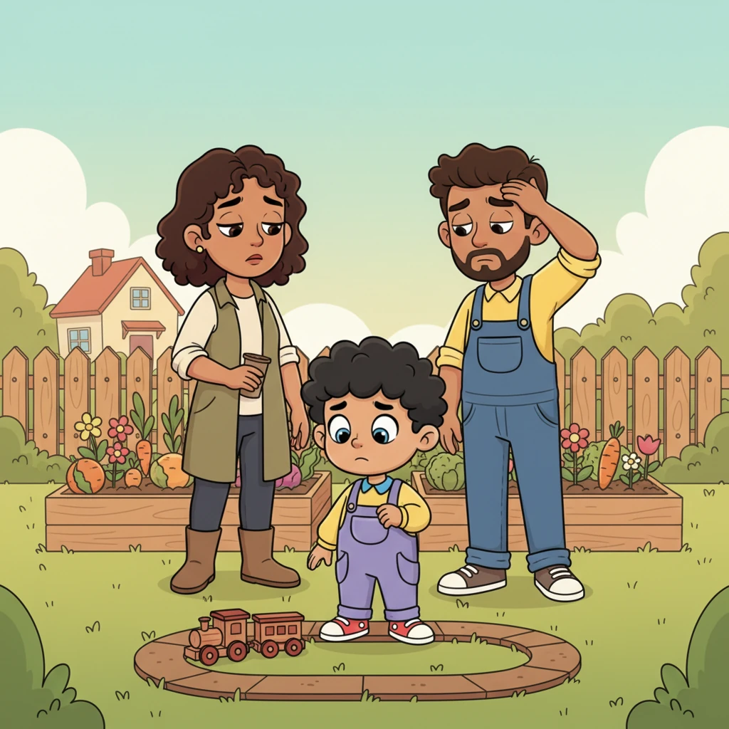 His parents exchanged a tired glance, a little sigh escaping Mom's lips. They didn't scold Leo, but continued their chores, their movements a little slower than usual. Leo, still playing, paused for a moment, a tiny, unfamiliar thought bubbling in his mind.