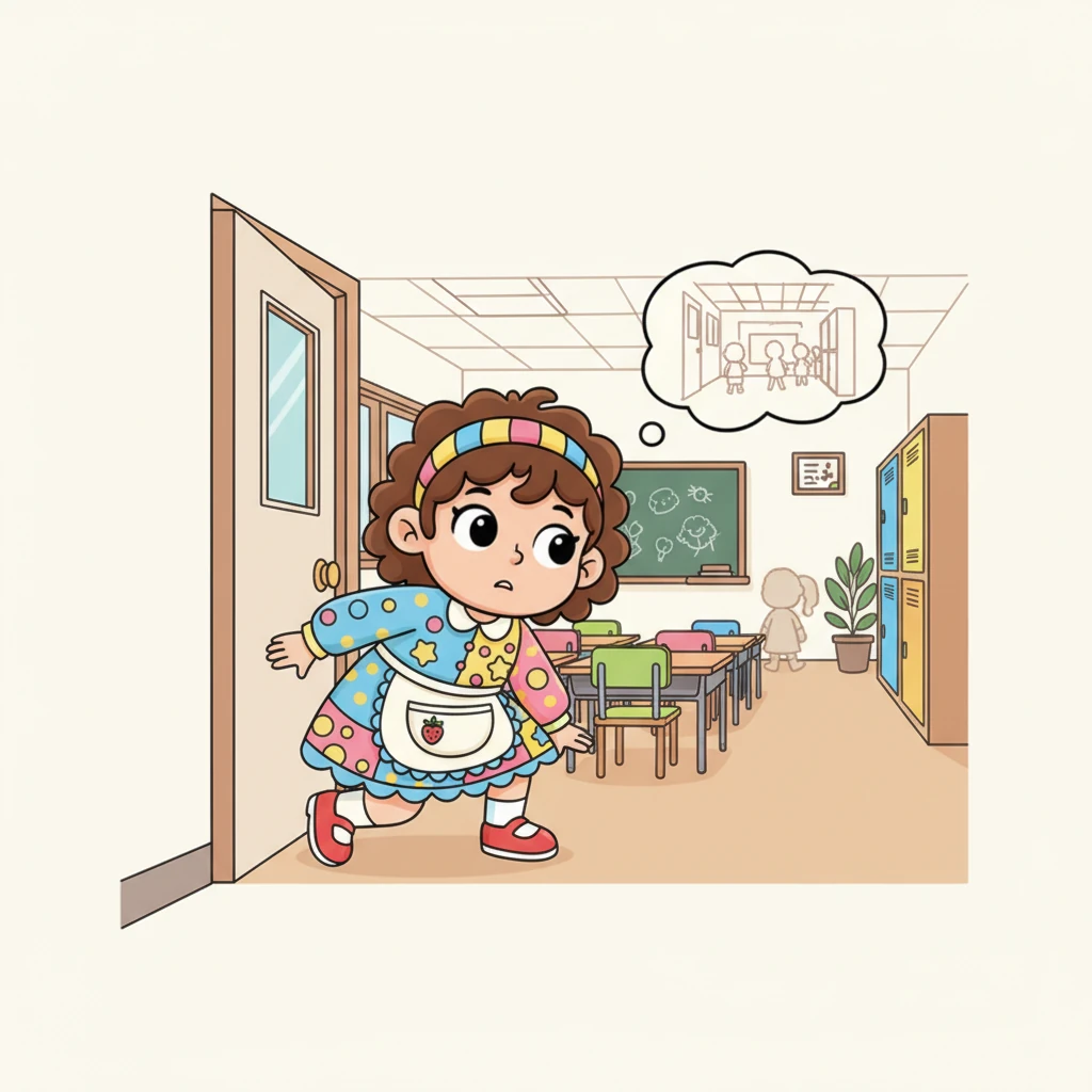 Saat pelajaran berlangsung, Kiki seringkali kesulitan berkonsentrasi. Tatapannya kosong, dan ia merasa kelas sangat membosankan. Terkadang, ia mencoba mengendap-endap keluar kelas, berharap bisa menjelajahi koridor yang ramai.