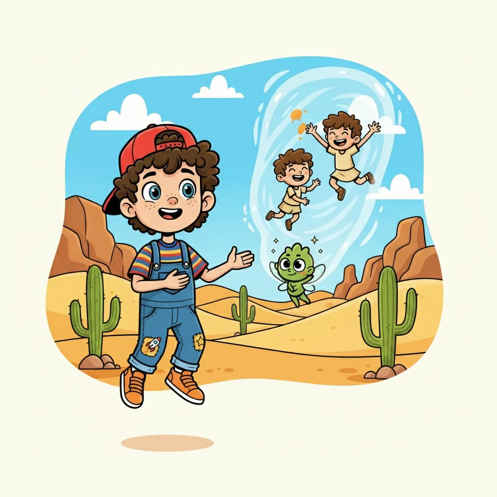 The Sprite showed Aditya a vision of his parents, as children, playing carefree in the desert. They were once best friends, and the Sprite wanted him to understand that.