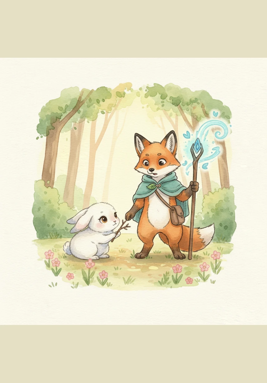 Barnaby let out a joyful squeal and raced toward his family, who smothered him in warm hugs and happy nuzzles. Finn stood back at the edge of the clearing, happy for his friend but feeling a small twinge of his old loneliness returning.