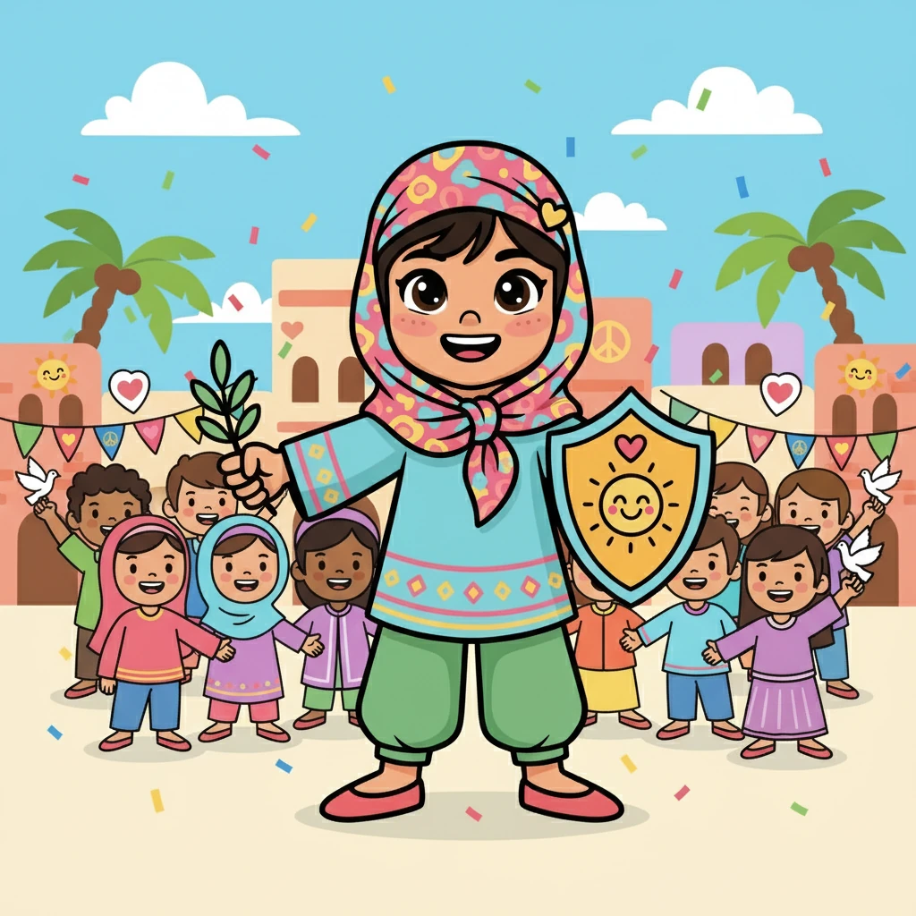 في النهاية، أدركت أمل أن قوة الصداقة والتسامح يمكن أن تغير العالم. أصبحت أمل مثالًا يحتذى به، وألهمت الآخرين ليكونوا أصدقاء حقيقيين، ويحتفلون باليوم العالمي لمكافحة العنف والتنمر كل يوم.