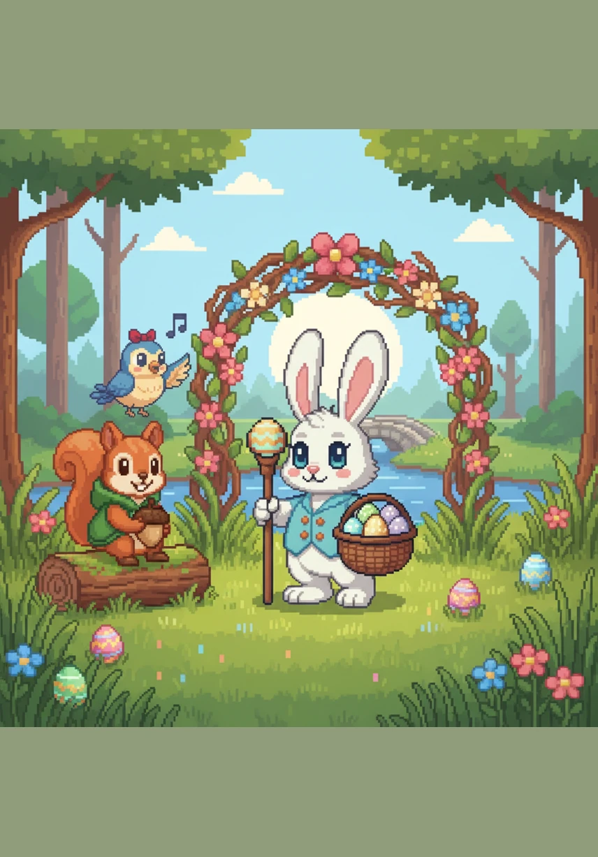 As the sun began to set in a sky of gold and orange, Benny sat down to nibble a crunchy carrot. He felt tired but incredibly happy, knowing that his friends had helped him make the children's Easter morning truly magical.