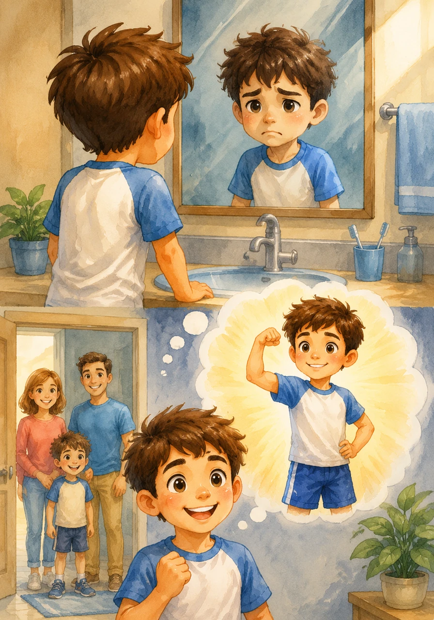 One morning, Adam looks in the mirror and sees a very sad face staring back. He decides right then that he wants to feel strong, energetic, and happy again.