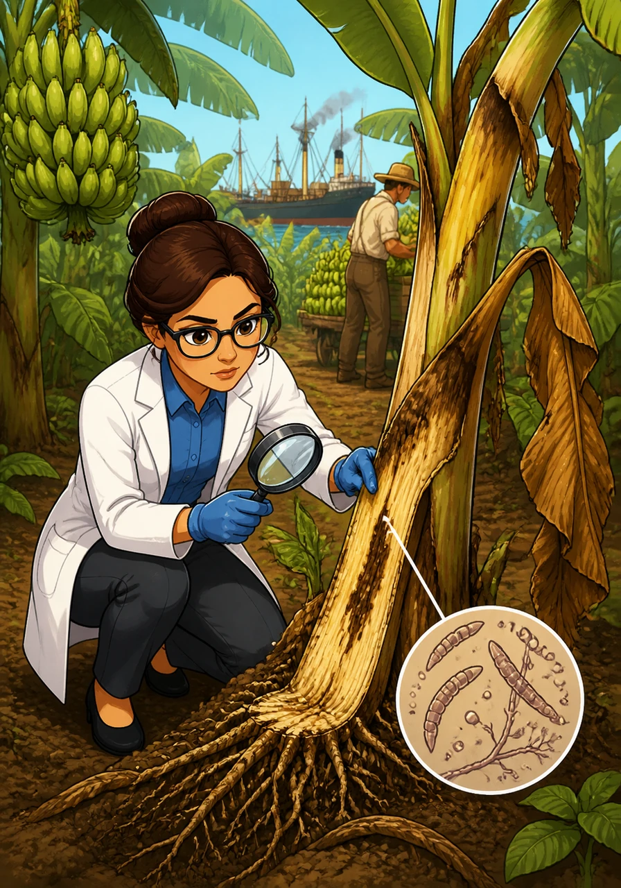 The early 20th century was defined by the dominance of the Gros Michel banana, a cultivar prized for its flavor and durability in global trade. However, beneath the lush canopy of Central American plantations, the soil-borne fungus Fusarium oxysporum f. sp. cubense Race 1 began a silent, systemic destruction of the crop's vascular system.