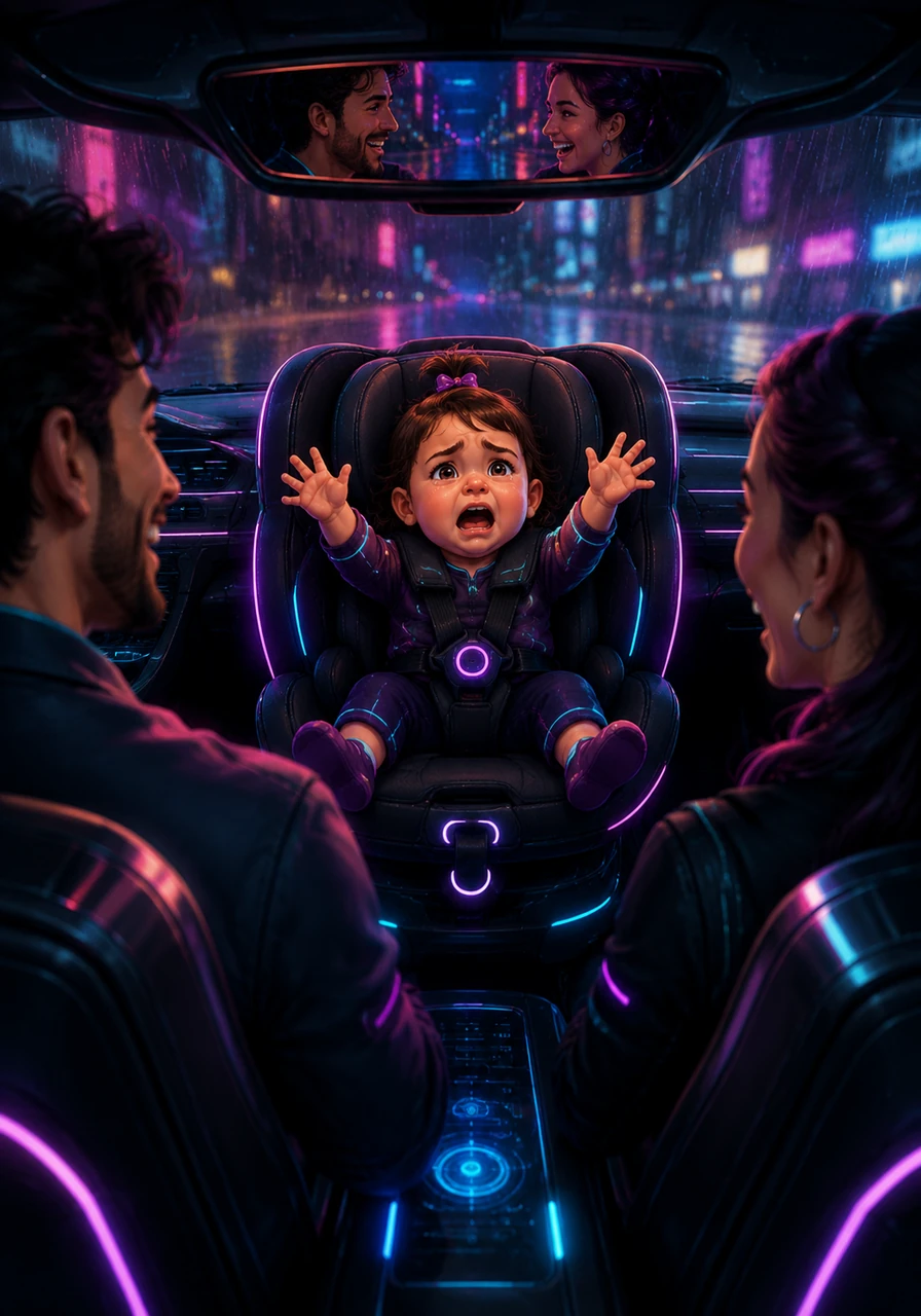 When it was time for a car ride, Lia was strapped into a rear-facing car seat that made her feel completely helpless. As the car started moving, the rhythmic vibrations sent her into a mild panic, causing her to flail her arms and babble loudly. Her parents chuckled from the front seat, thinking she was just practicing her singing.