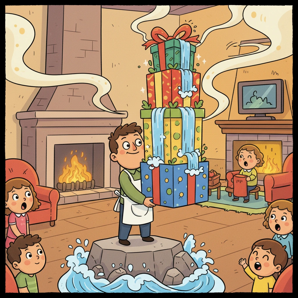 Mattéo, jaloux, proposait un cadeau spectaculaire, à l'image des cascades qu'il affectionnait.