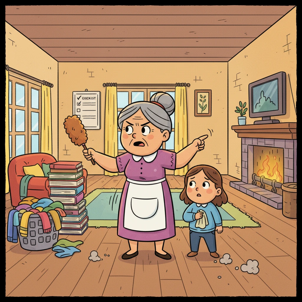 Nanette, maniaque, rappela l'aide précieuse de Lilou pour les tâches ménagères.