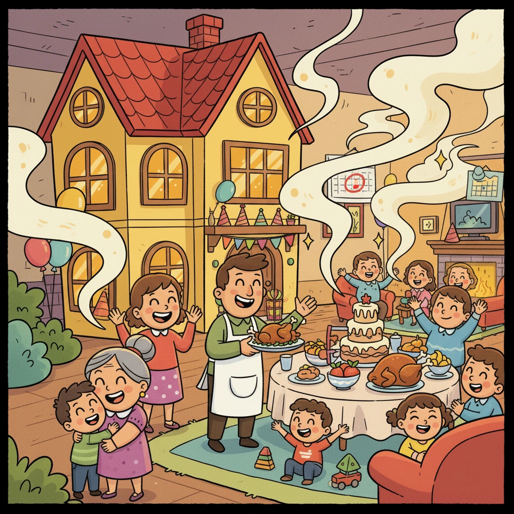 Finalement, tous se réunirent autour de Lilou, lui souhaitant un joyeux anniversaire anticipé.