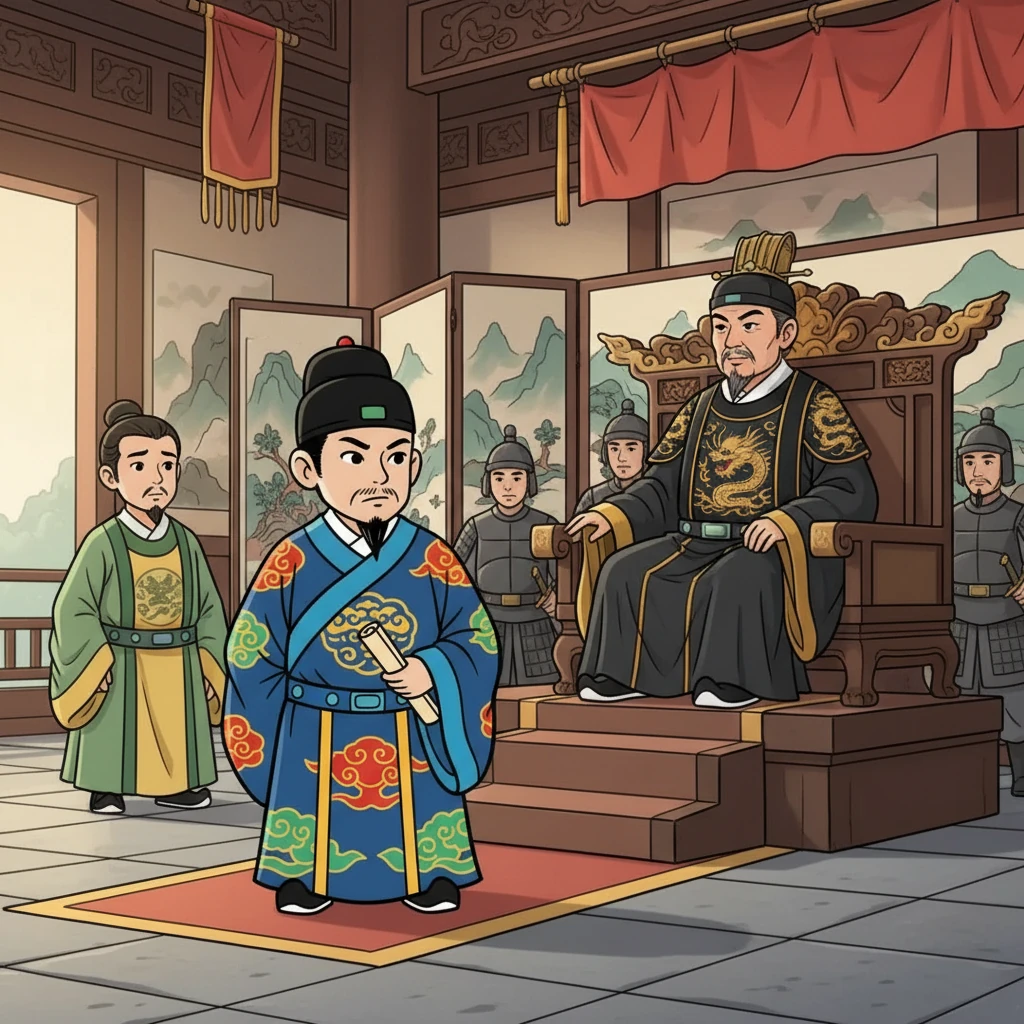 在澠池之會上,藺相如與秦王針鋒相對,捍衛趙國的榮譽。 藺相如站在秦王的面前,毫不畏懼,展現出他的智慧和膽識。 趙王在一旁觀看,心中充滿了對藺相如的信任。