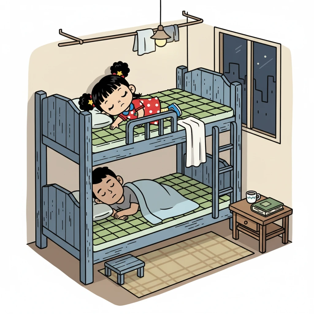 小燈與雙層床