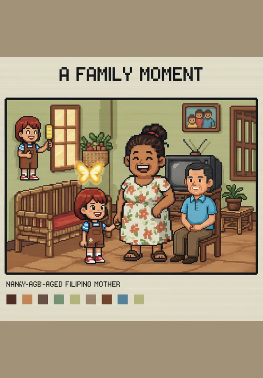 Before heading to the market, Nanay Bebe asks Mimay if she can have a kiss and a hug, showing her that her personal space is respected. Mimay happily gives her mother a big squeeze and a sweet kiss on the forehead.