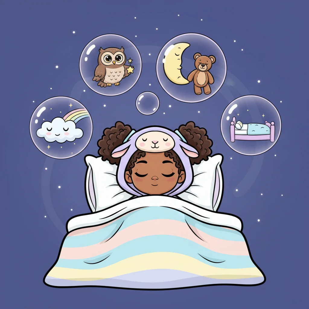 Gracie was snuggled deep under her covers, a tiny, contented smile playing on her lips. She was finally drifting off to sleep, dreaming of sleepy bubbles, friendly owls, and her wonderful, magical cloud bed.