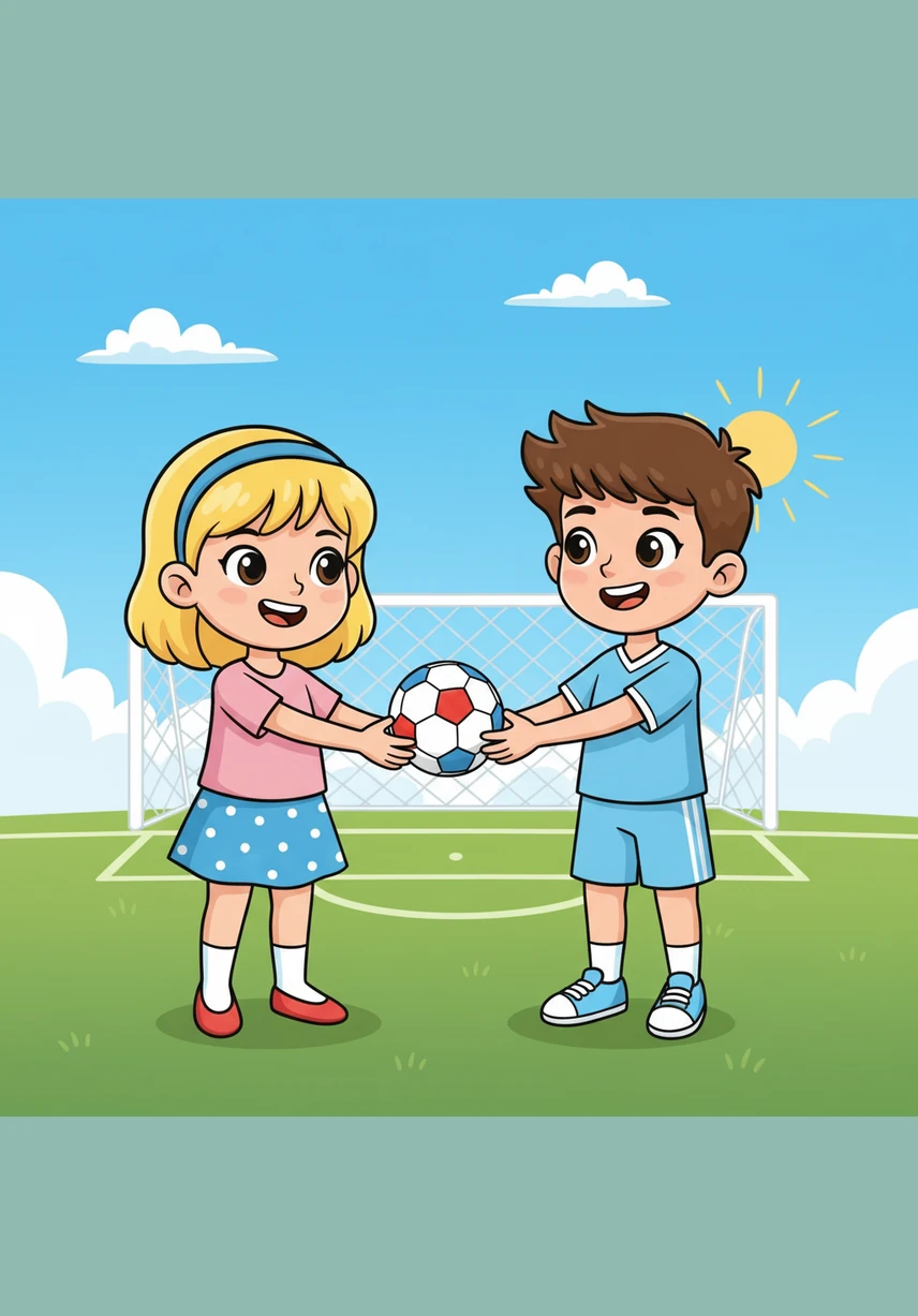 He is my friend Sam. We play soccer on Tuesday. Sam does not like tennis, but I love it.