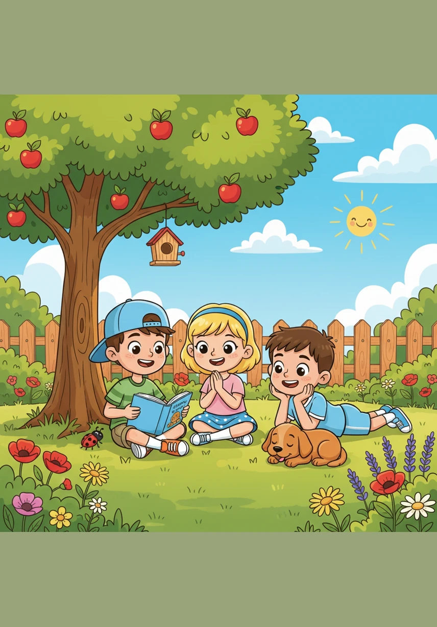 Look at the small cat in the garden! It is Thursday. It does not run today; it sleeps in the warm sun.