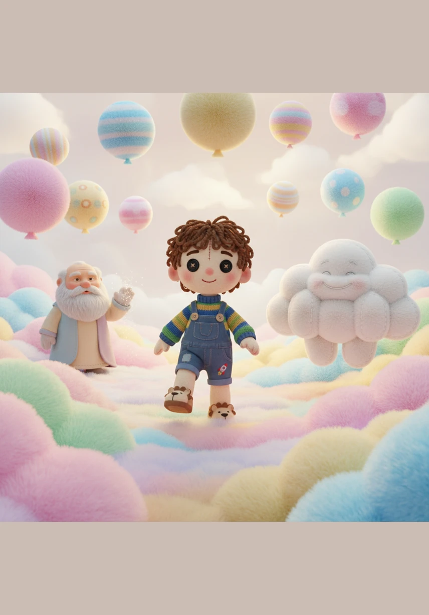 Mert kapıdan içeri adım attığında kendini yumuşacık, pamuk şekerden yapılmış gibi görünen bir çayırda buldu. Havada süzülen renkli balonlar ve hafif bir melodi ona eşlik ediyordu.