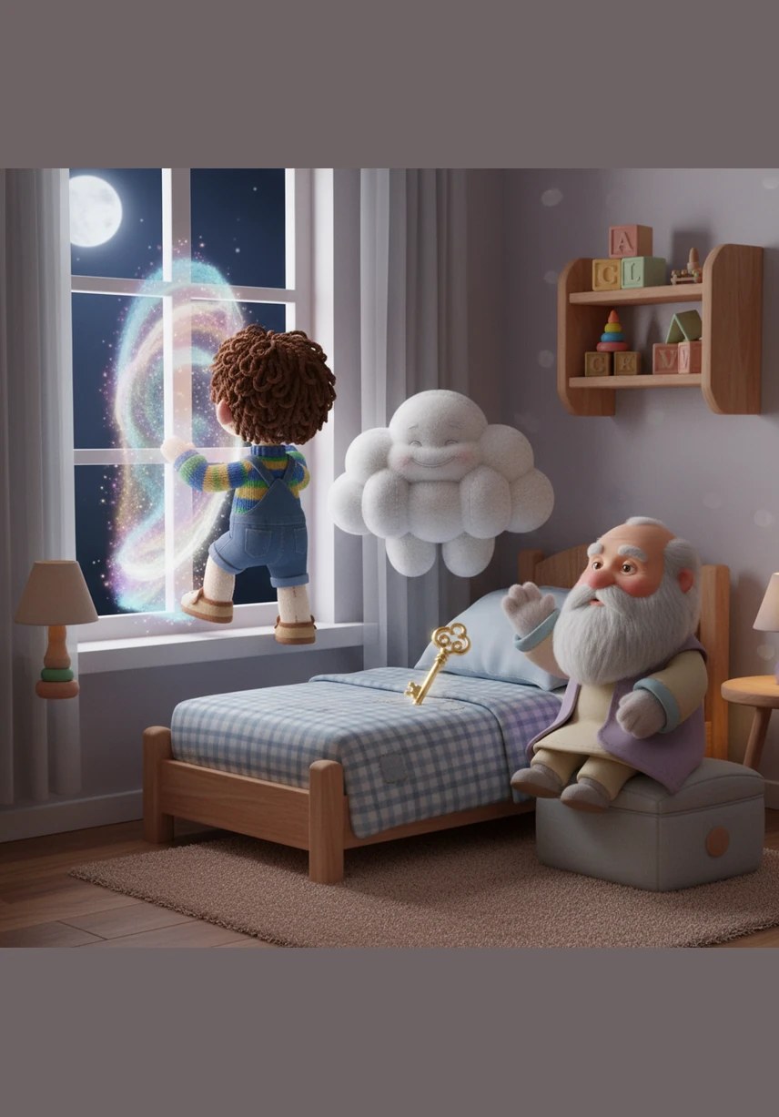 Mert odasının penceresinden içeri girdiğinde sihirli kapı yavaşça kapandı ve anahtar tekrar yastığının altına süzüldü. Odası şimdi her zamankinden daha huzurlu ve güvenli görünüyordu.