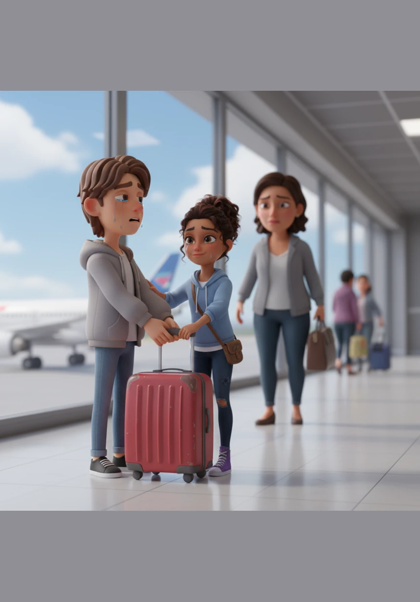 The scene shifts to a poignant memory of children looking out of train windows, waving goodbye to parents they might never see again. The little numbered tags around their necks stand out as symbols of both their survival and the deep sacrifice made by the families they left behind.