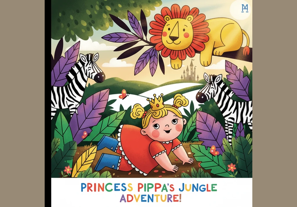 With a little hop and a skip, Pippa walks through the palace gates. The sun feels warm on her crown as she steps onto the soft, velvet grass for her f