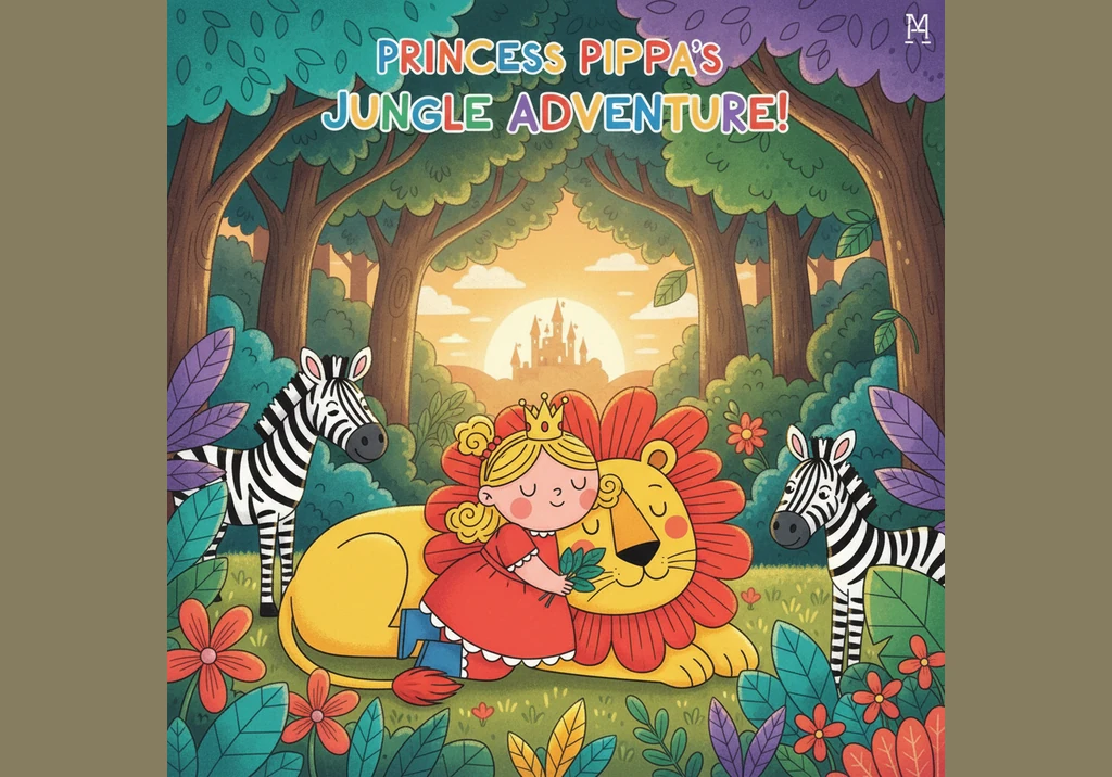 Back in her room, Pippa snuggles under her thick, warm blankets. Her big cat friend curls up at the foot of the bed, and they both fall fast asleep to