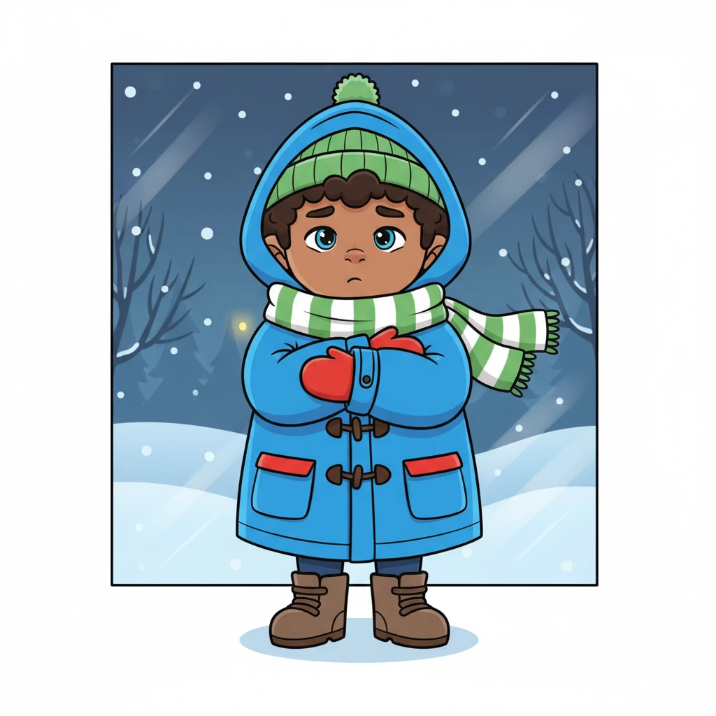 Brrrrr! The cold dark days of winter had arrived, and Leo quickly bundled up from head to toe in his warmest clothes. Summer mornings were gone, and it made him a little bit sad. But Leo knew that for every goodbye, there's always a new hello just around the corner, waiting to be discovered!