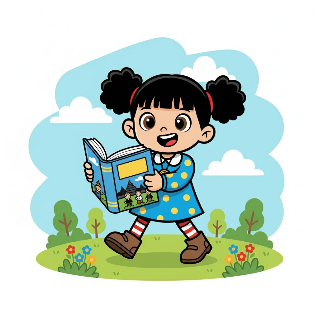 Rini menutup buku sejarahnya dengan senyum. Ia memahami bahwa sejarah adalah pelajaran berharga. Ia berjanji akan selalu mengingat perjuangan bangsa Indonesia dan menghargai kemerdekaan yang telah diraih.