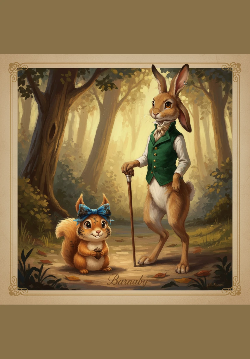 Barnaby picked up the ribbon gently in his teeth, wanting to run over and return it to his neighbor. However, his paws felt heavy like lead, and the thought of everyone turning to look at him made his whiskers tremble with fear.