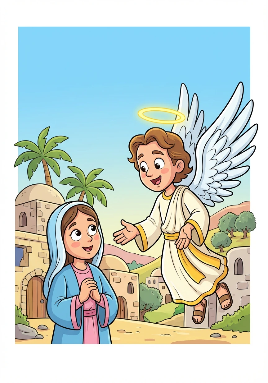 Dans un village paisible de Palestine, Marie, une femme pieuse, reçoit la visite de l'ange Gabriel. Il lui annonce qu'elle concevra un fils, Issa, qui sera un prophète.