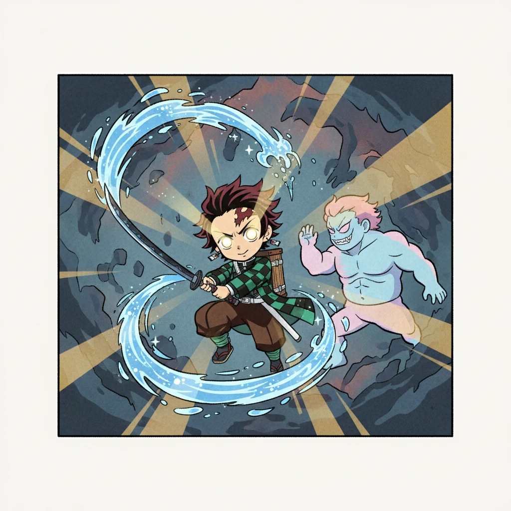 激しい戦いの中で、炭治郎は、新たな呼吸法を会得する。それは、彼の潜在能力を最大限に引き出し、猗窝座に対抗する力を与える。希望の光が、炭治郎の瞳に宿る。