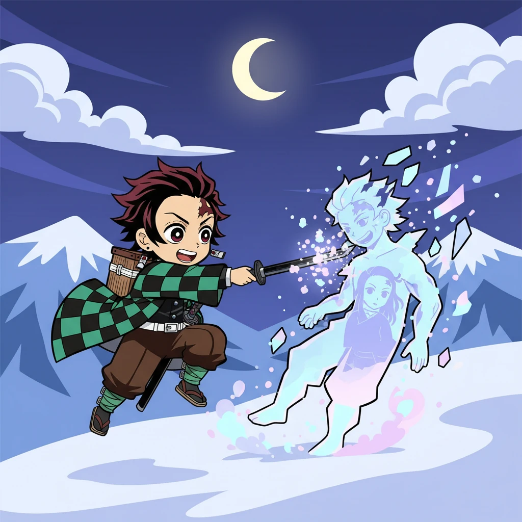 ついに、炭治郎の刀が、猗窝座の首に届く。その瞬間、猗窝座の過去の記憶が蘇り、彼は自分の過ちを悟る。そして、消滅していく。