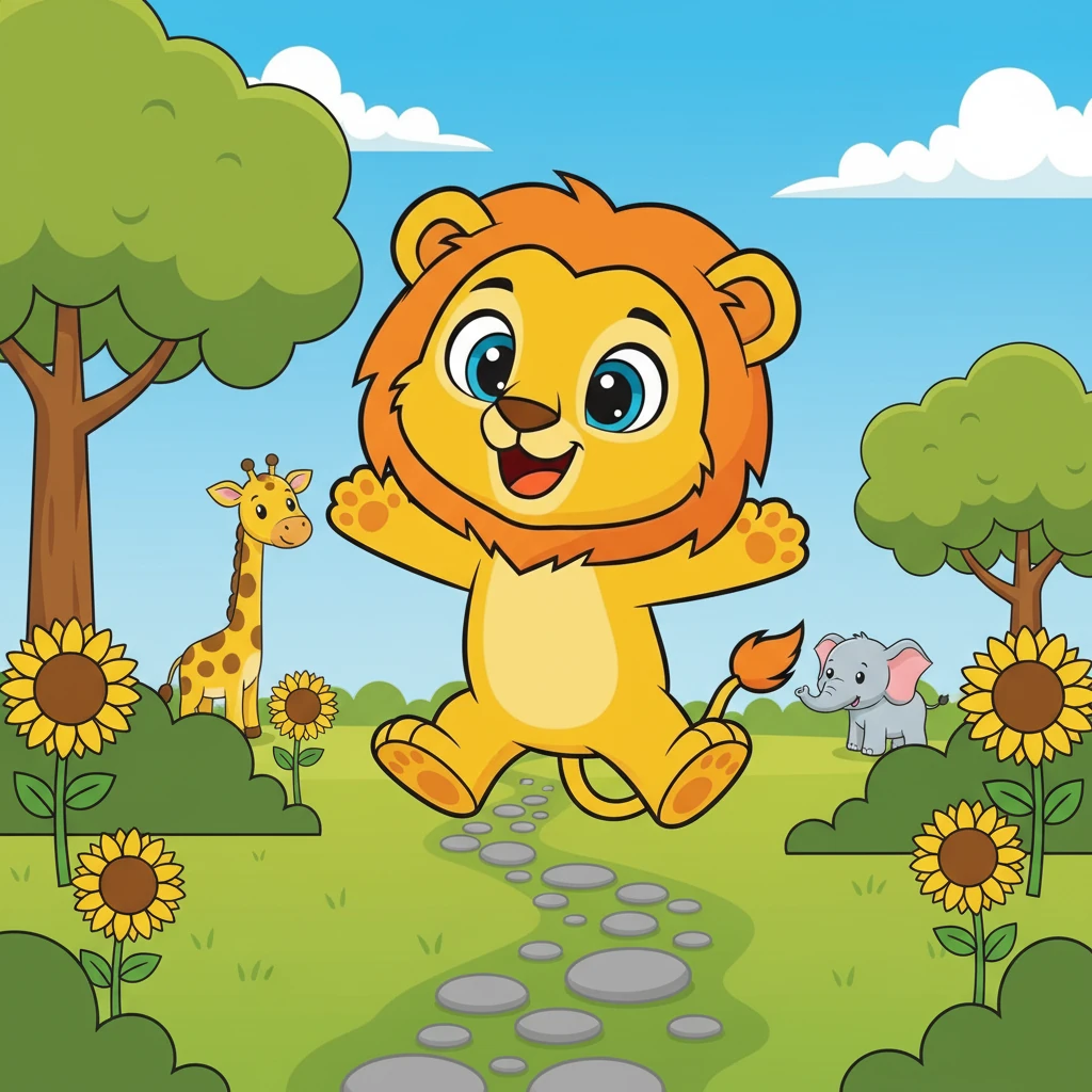 Juba aprendeu muito sobre os animais hoje! Ele está feliz por ter essa experiência incrível.