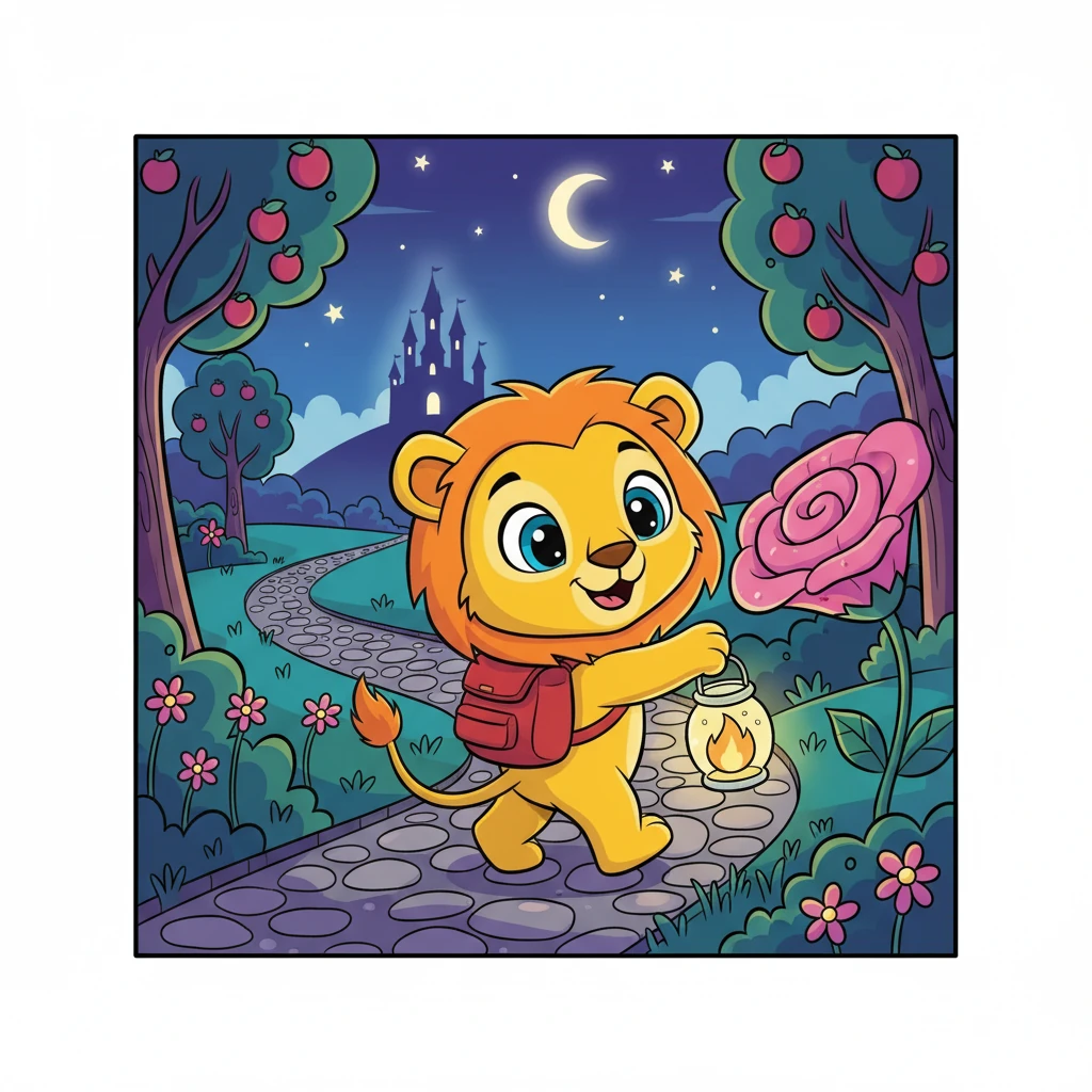 Juba volta para casa, pensando em todas as maravilhas que viu. Ele mal pode esperar por sua próxima aventura!