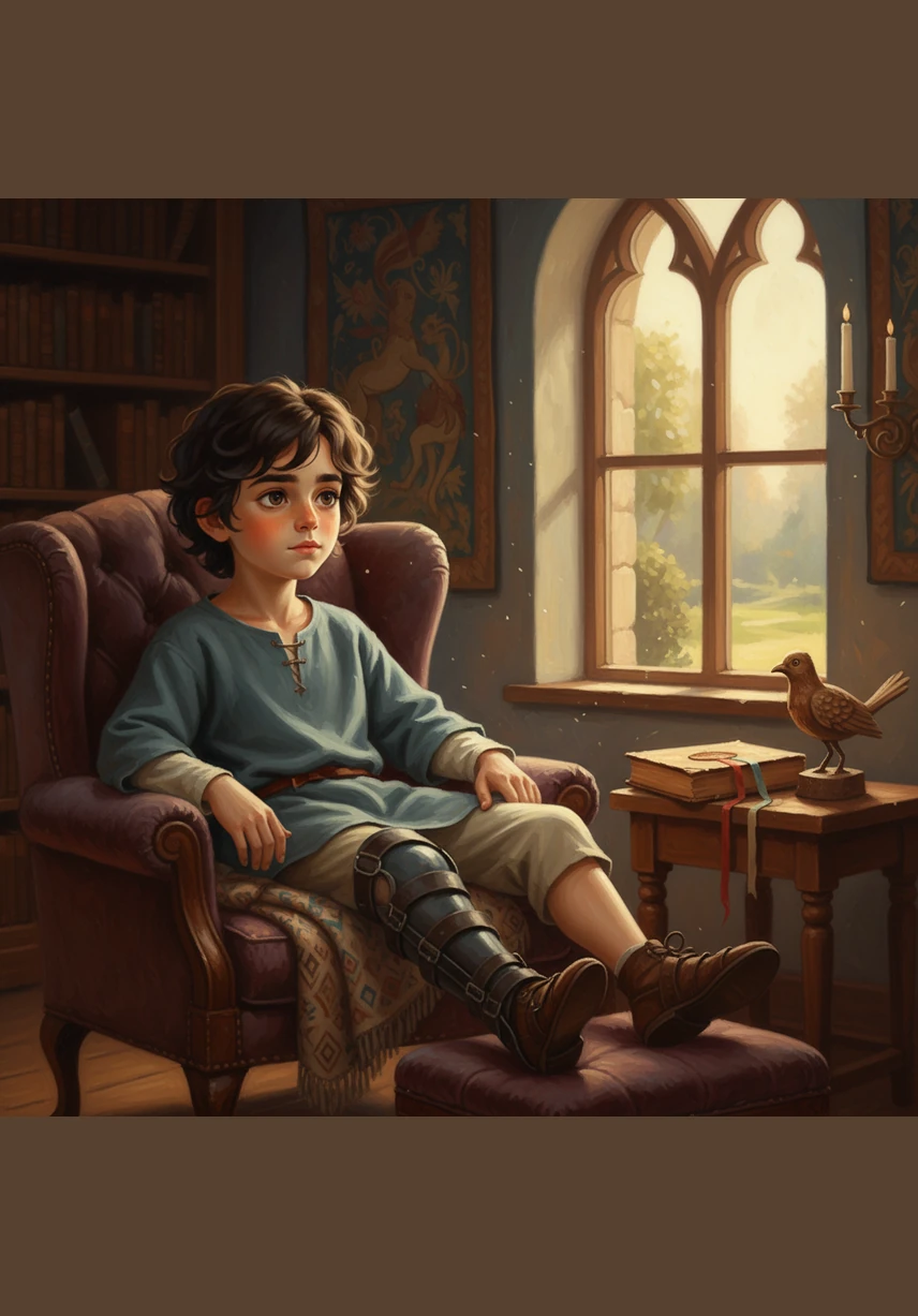 خضع زين لعملية جراحية بسيطة، وبعد فترة من الراحة في المنزل، كان يضع ضمادة بيضاء حول رأسه بكل شجاعة. كان يحتضن دبه الصغير المفضل وينتظر بشوق اليوم الذي سيبدأ فيه سماع العالم الجميل من حوله.