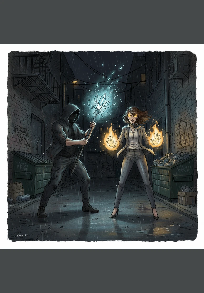 В темном переулке ей преградил путь человек, которого она всегда считала своим врагом, но в его словах не было злобы, только горькая правда. Он открыл ей, что его преследование было лишь попыткой защитить её от лжи, в которой она жила с самого рождения.