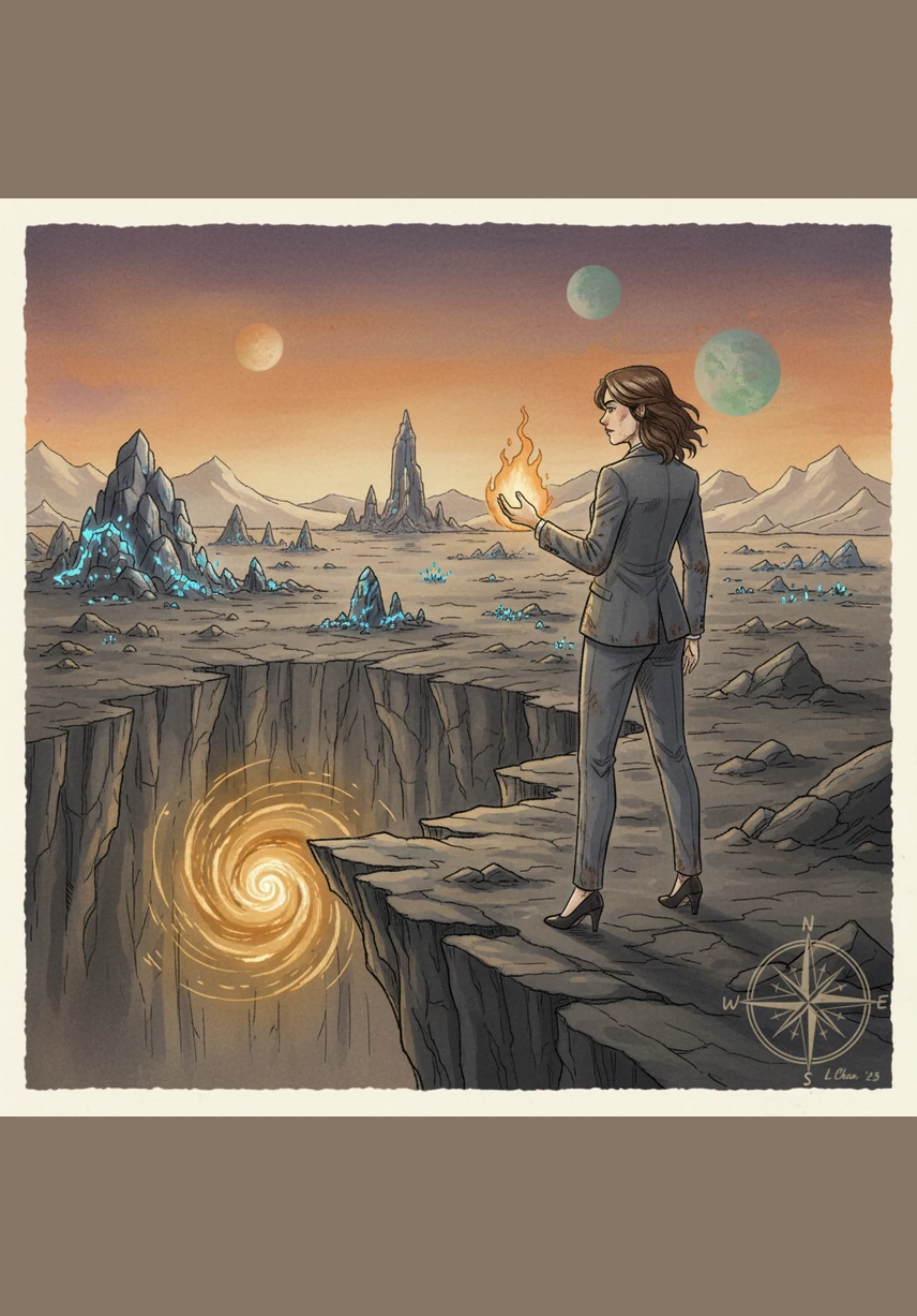 Стоя на краю нового мира под небом, полным незнакомых звезд, Алиса глубоко вдохнула холодный воздух свободы. Она знала, что назад дороги нет, и это осознание наполняло её сердце восторгом и готовностью встретить любую правду, какой бы она ни была.