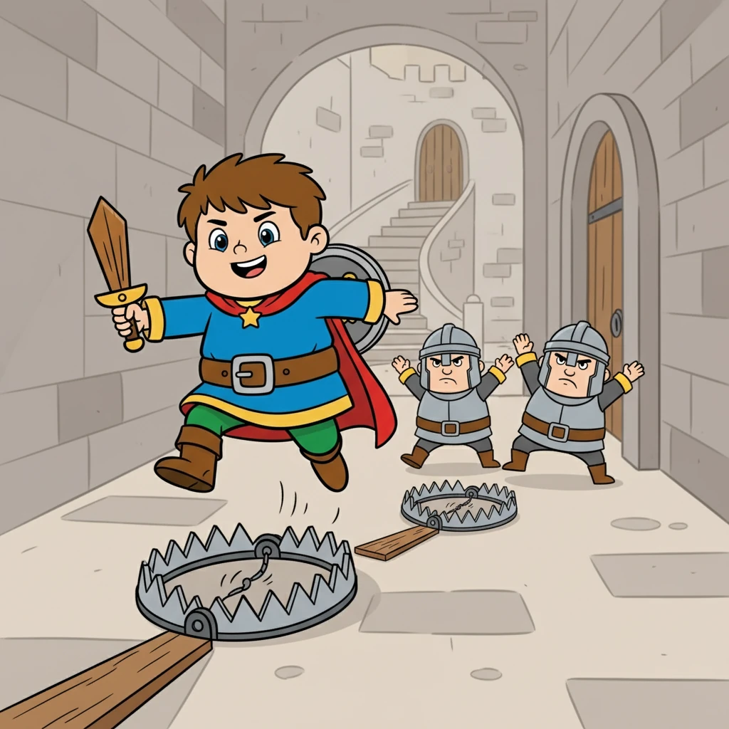 Mike and his friends infiltrated the castle, dodging Deleuze's traps and battling his grumpy guards. They were determined to rescue Heidegger and restore laughter.