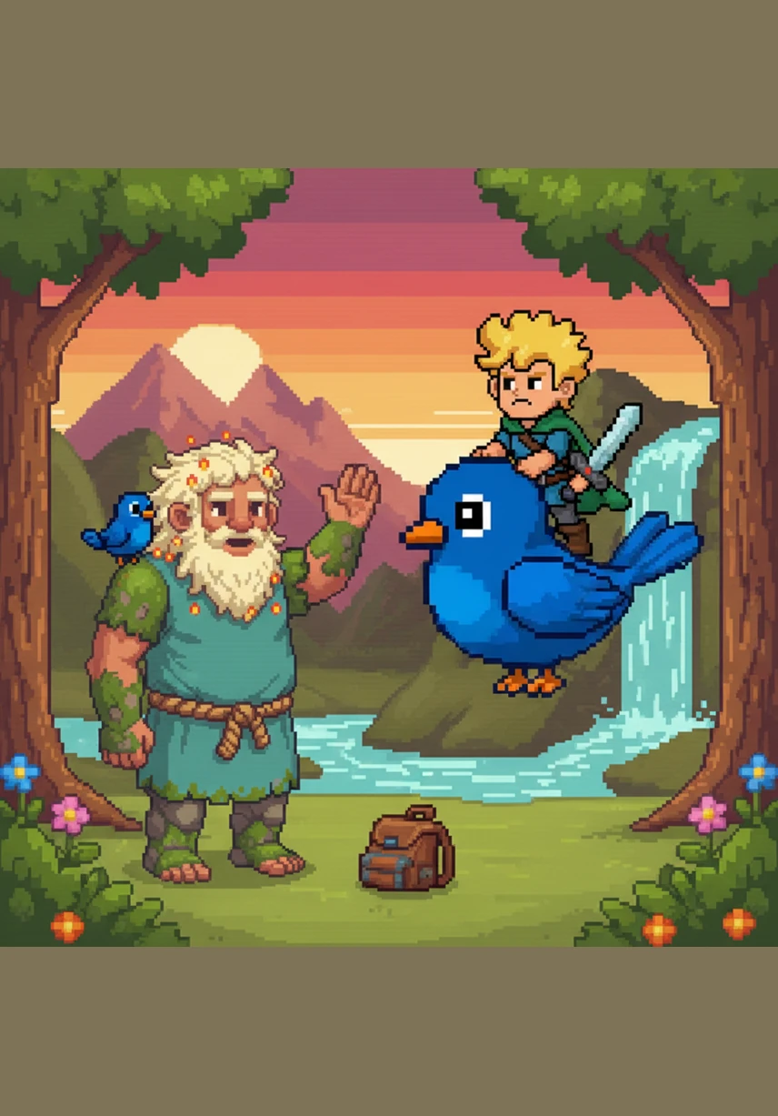 Es ist Zeit für den Abschied, und Lukas winkt seinen neuen Freunden im magischen Land zum Abschied zu. Er sagt herzlich Danke für all die wunderbaren Wörter und Erlebnisse, die er heute gesammelt hat.