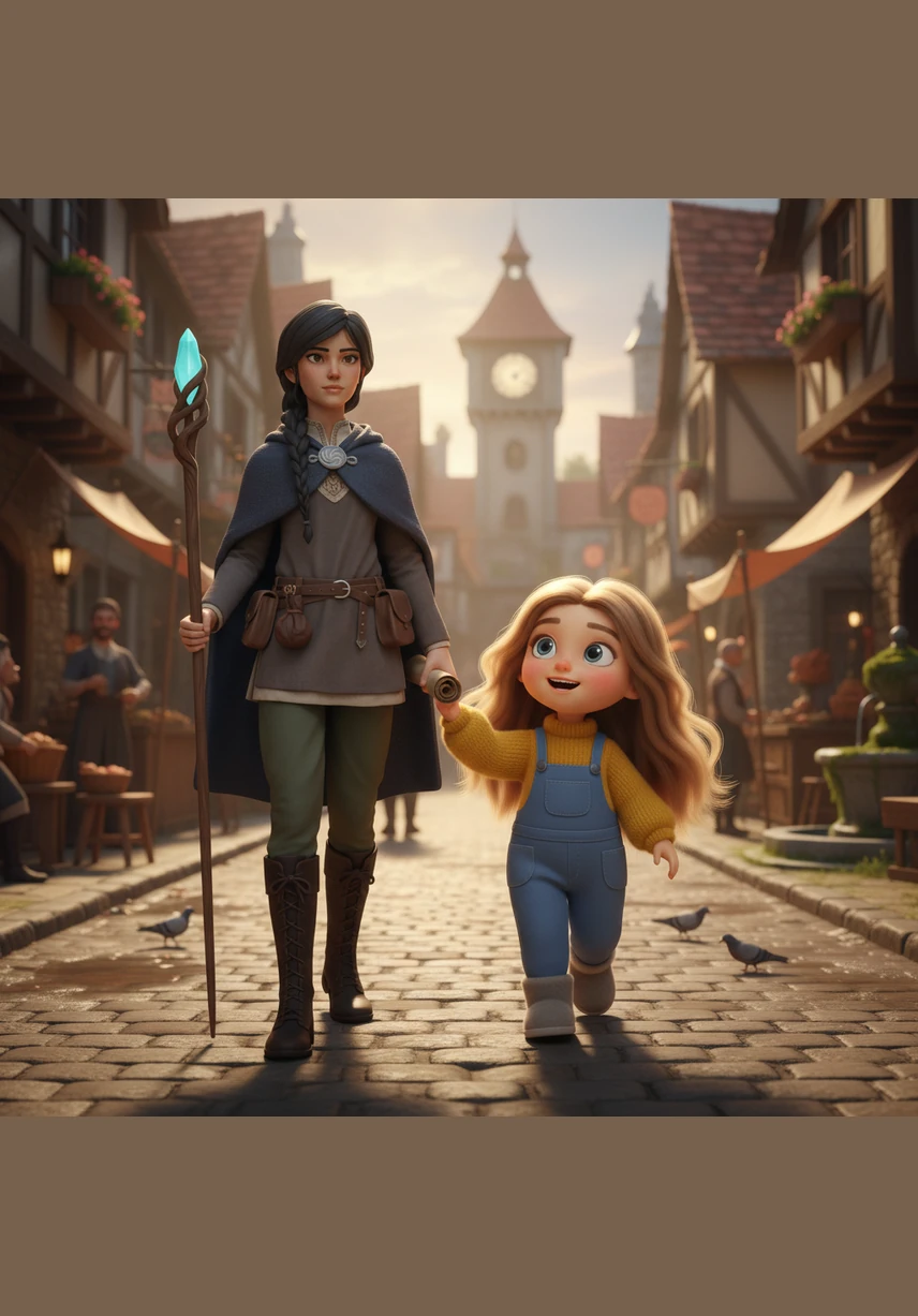 The family sets off for a walk past the historic houses and arched bridges of the city. Lima holds Roos’s hand tightly as they navigate the busy cobblestone streets, feeling proud to be by her sister's side.