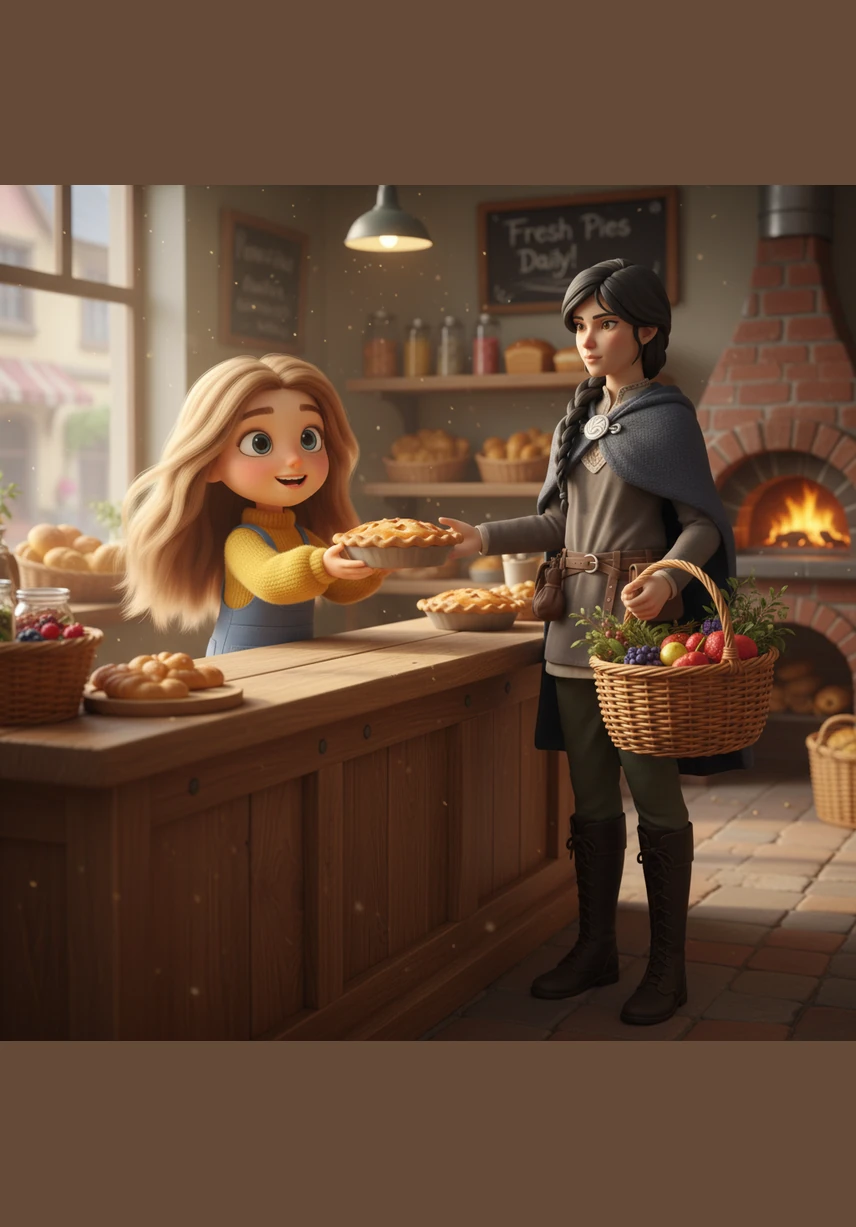 At a local bakery, the sisters wait for a treat, and Lima notices how people sometimes look twice at Roos. She smiles at her sister, knowing that Roos sees the world with a pure heart that many people don't understand yet.