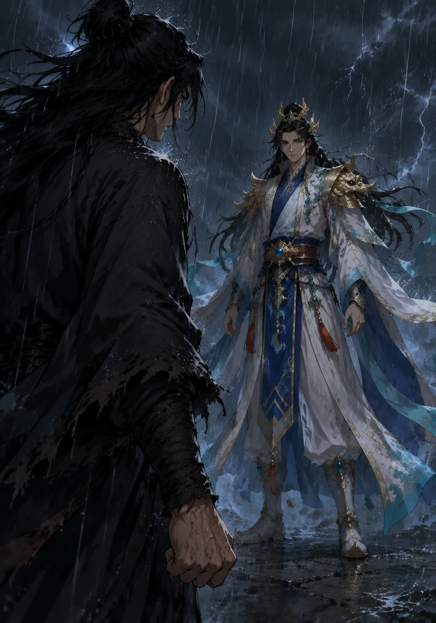 In this new era, Ji Ling has also been reborn as Yi Chen, a proud and powerful warrior carrying the ancient dragon deity lineage. Standing beneath the heavy rain, Yi Chen glares with intense fury at Zhu Yan, holding a burning hatred for the man he believes ruined his life.