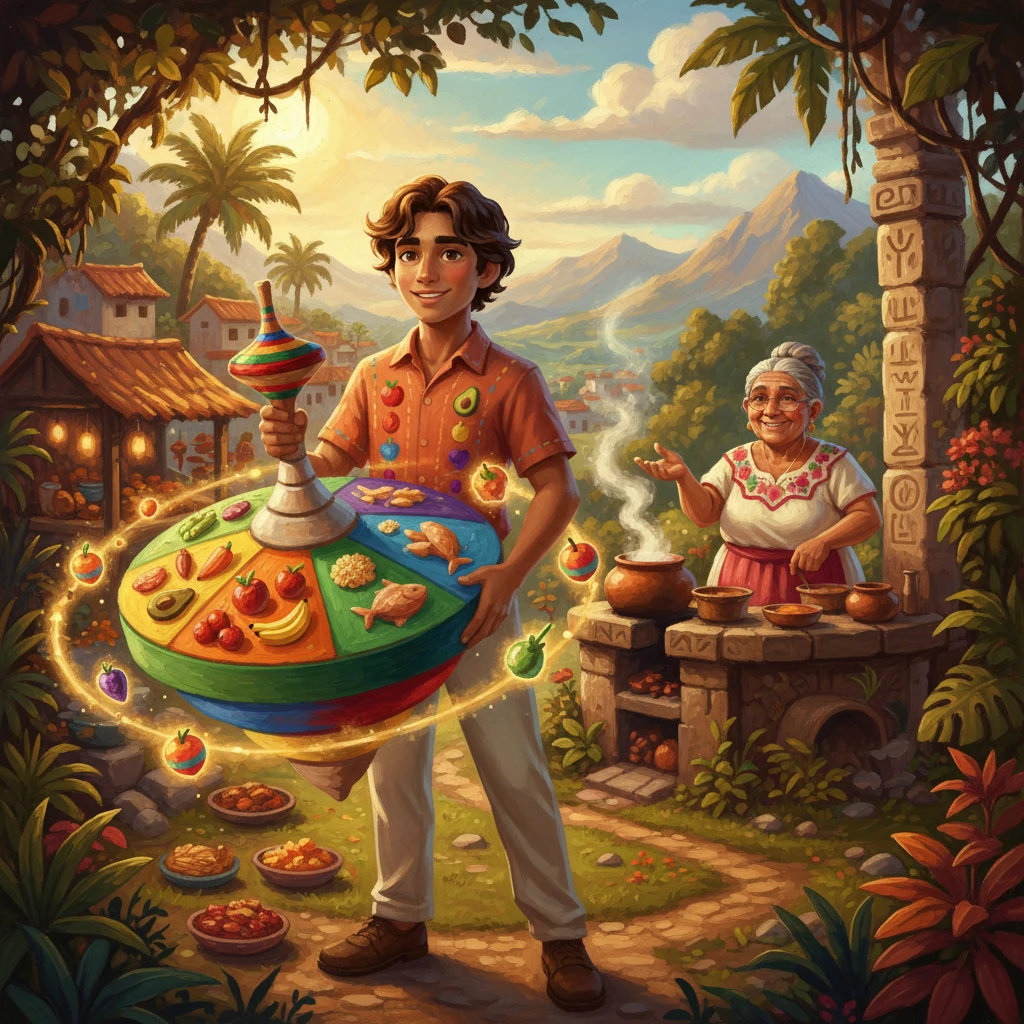 El Trompo de los Alimentos: La Historia de Mateo - educational