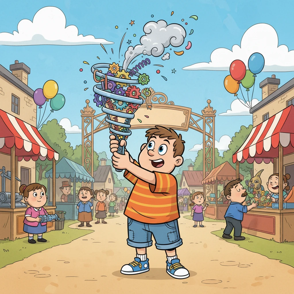 The annual Sunnyville Spectacular was just around the corner, a grand fair where everyone showcased their talents. Barnaby usually hid during the fair, feeling his inventions weren't quite "spectacular" enough. This year, he was determined to change that.