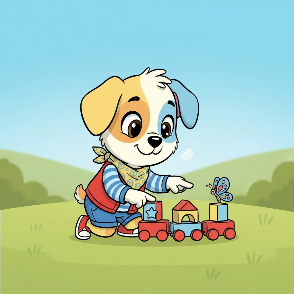 Ойнақы көбелек ұшып өтіп, Хайдидің пойызының соңғы текшесіне қонады. Хайдидің көздері көбелектің артынан ереді, содан кейін ол барлық текшелерді, соның ішінде көбелек қонған текшені де мұқият қайта санайды. "Бір... екі... үш... төрт... бес!" деп сыбырлайды ол.